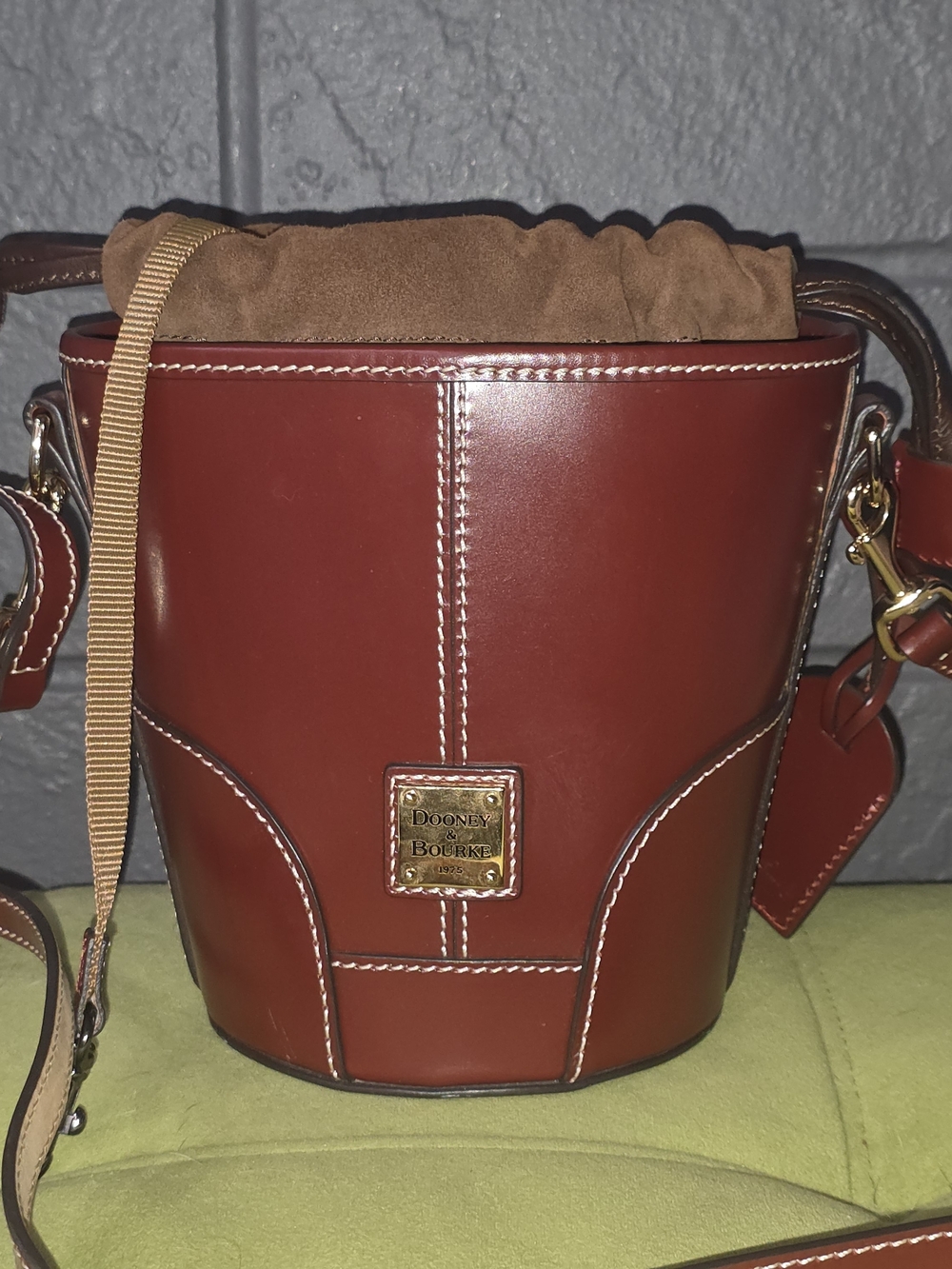Dooney & Bourke Red Leather Bucket Bag